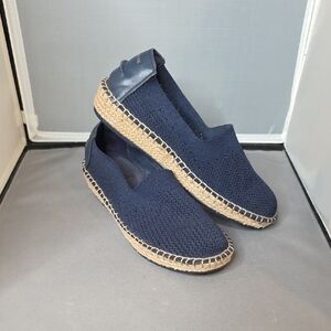 Navy Espadrille Slip-On Shoes